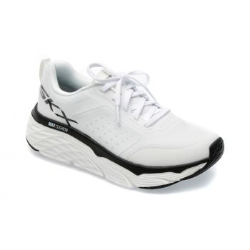 Pantofi sport SKECHERS albi, MAX CUSHIONING ELITE, din material textil