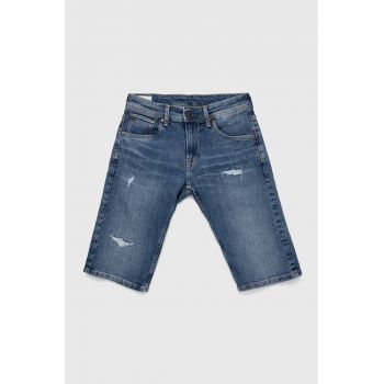 Pepe Jeans pantaloni scurti din denim pentru copii Cashed Short Repair talie reglabila