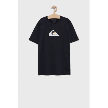 Quiksilver Tricou de bumbac pentru copii culoarea negru, cu imprimeu