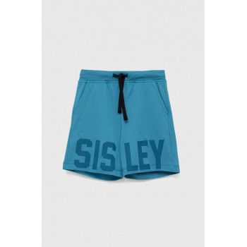 Sisley pantaloni scurți din bumbac pentru copii talie reglabila