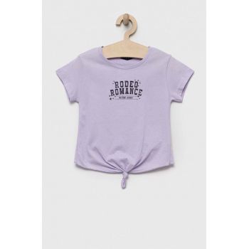 Sisley tricou de bumbac pentru copii culoarea violet ieftin