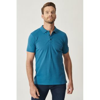 Tricou polo slim fit de bumbac