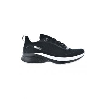 Pantofi sport cu aspect tricotat si detaliu logo