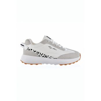 Pantofi sport cu garnituri de piele intoarsa ecologica