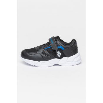 Pantofi sport cu velcro si garnituri de piele ecologica Hold