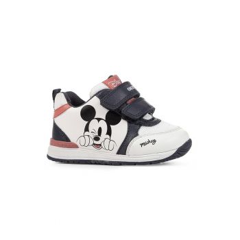 Pantofi sport de piele cu model Mickey Mouse