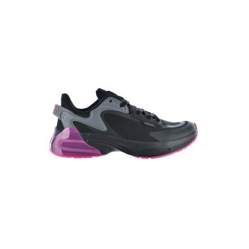 Pantofi sport din material textil cu garnituri din piele ecologica