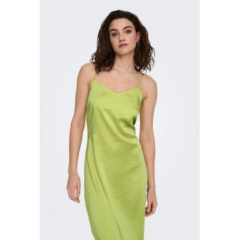 Rochie slip-on cu aspect satinat Maura