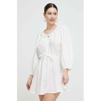 Abercrombie & Fitch rochie de plaja culoarea alb
