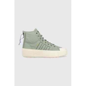 adidas Originals teniși Nizza Bonega X W femei, culoarea verde HQ6042-SILGRN/BLK de firma originali