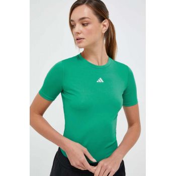 adidas Performance tricou de antrenament Techfit culoarea verde