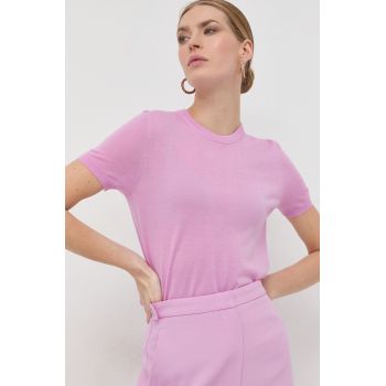 BOSS pulover de lana femei, culoarea roz