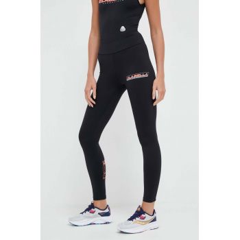 LaBellaMafia leggins de antrenament Essentials culoarea negru, cu imprimeu