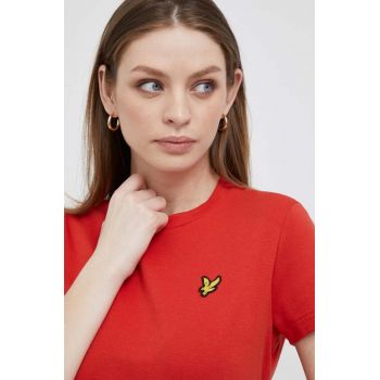 Lyle & Scott tricou femei, culoarea rosu