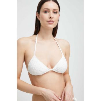 Pepe Jeans sutien de baie culoarea alb, cupa usor rigidizata de firma original