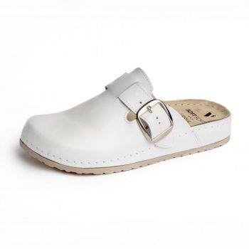 Saboti piele 328 alb