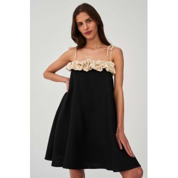 Undress Code rochie Bambina culoarea negru, mini, oversize