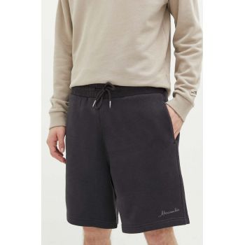 Abercrombie & Fitch pantaloni scurti barbati, culoarea gri