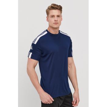 adidas Performance tricou GN5724 bărbați, culoarea bleumarin, cu imprimeu GN5724