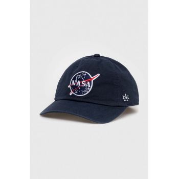 American Needle șapcă de baseball din bumbac Nasa culoarea albastru marin, cu imprimeu