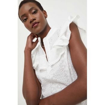 Answear Lab bluza din bumbac culoarea alb