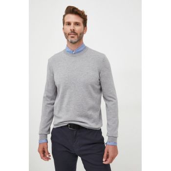 BOSS pulover de lana barbati, culoarea gri, de firma original