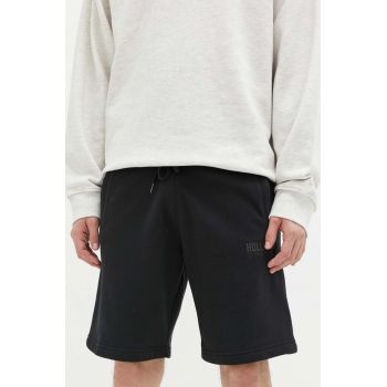 Hollister Co. pantaloni scurti barbati, culoarea negru