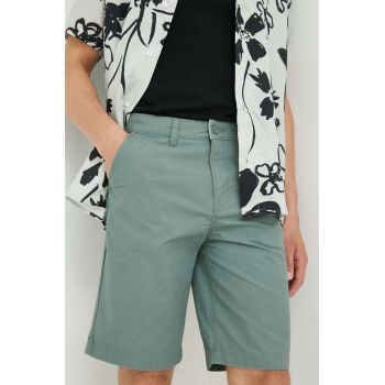 Lee pantaloni scurti din bumbac culoarea verde de firma originali