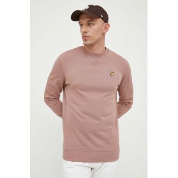 Lyle & Scott hanorac de bumbac barbati, culoarea roz, neted