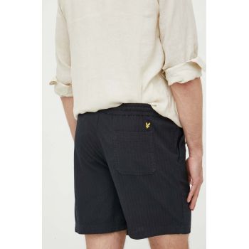 Lyle & Scott pantaloni scurti din bumbac culoarea albastru marin