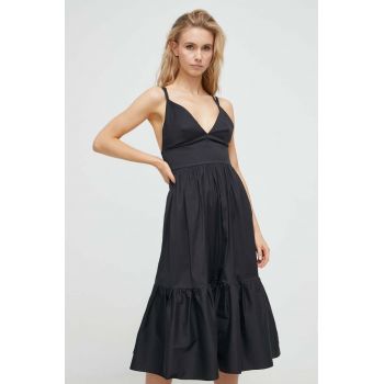 Max Mara Beachwear rochie de plaja culoarea negru