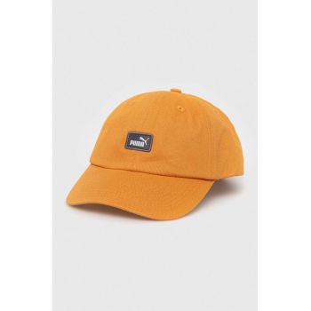 Puma șapcă de baseball din bumbac culoarea portocaliu, cu imprimeu 2366901 ieftina