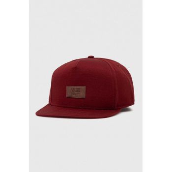 Vans sapca culoarea bordo, cu imprimeu