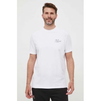 Karl Lagerfeld tricou barbati, culoarea alb, cu imprimeu