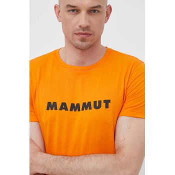Mammut tricou sport Core Logo culoarea portocaliu, cu imprimeu de firma original