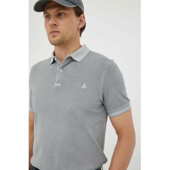 Marc O'Polo tricou polo barbati, culoarea gri, neted de firma original