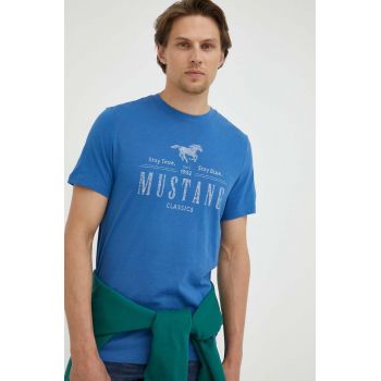 Mustang tricou din bumbac cu imprimeu