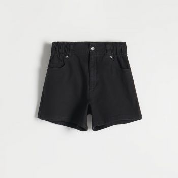 Reserved - Pantaloni scurți cu talie înaltă - Negru