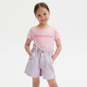 Reserved - Tricou din bumbac cu inscripție - Roz