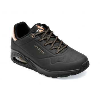 Pantofi SKECHERS negri, UNO, din piele ecologica