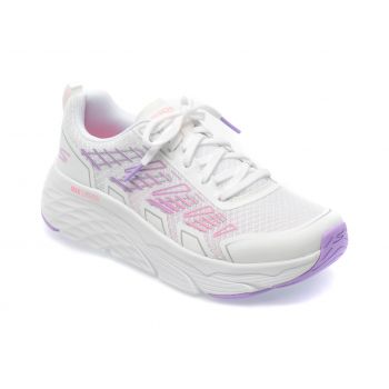 Pantofi sport SKECHERS albi, MAX CUSHIONING ELITE, din material textil