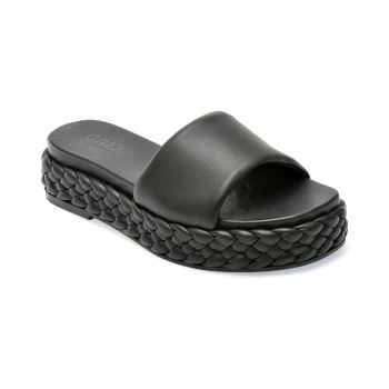 Papuci GRYXX negri, 5363060, din piele naturala