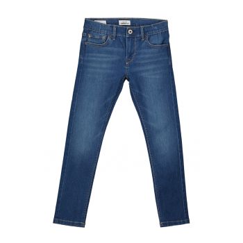Blugi skinny cu aspect decolorat