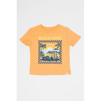 Tricou de bumbac cu imprimeu tropical