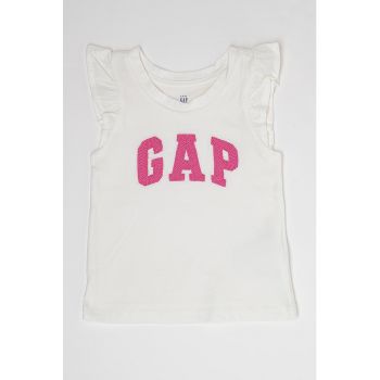 Tricou de bumbac organic cu maneci cu volane