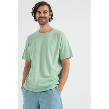 Tricou din bumbac organic cu decolteu la baza gatului