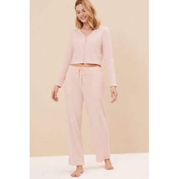 Pijama cu pantaloni lungi si buzunare