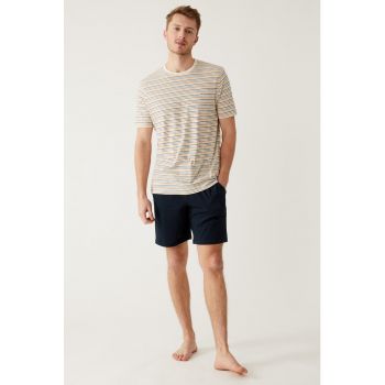 Pijama scurta in dungi - cu buzunare