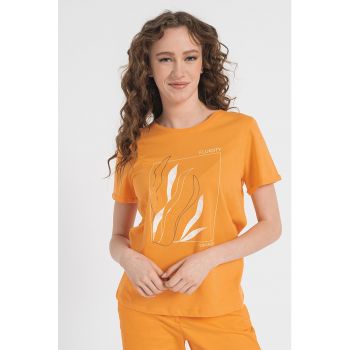 Tricou de bumbac cu imprimeu grafic