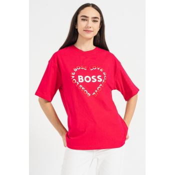 Tricou unisex cu imprimeu logo Ebase
